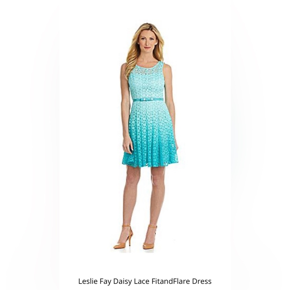 Leslie Fay, ombré, Lacey floral dress. Like new!